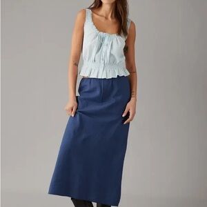 American Eagle | Button Lace Cami | Blue